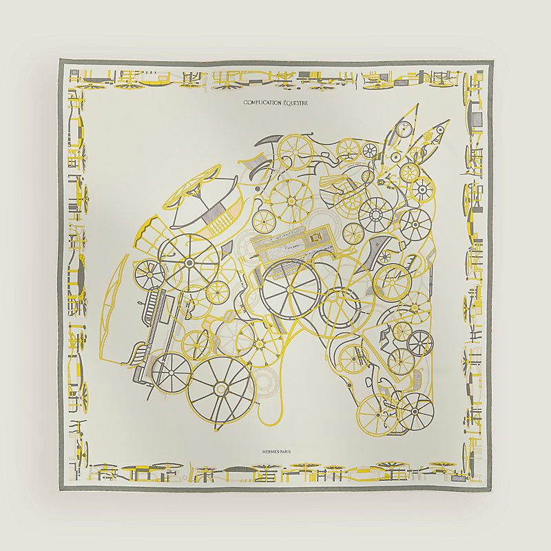 Complication Equestre scarf 90 - Yellow | Hermès Thailand